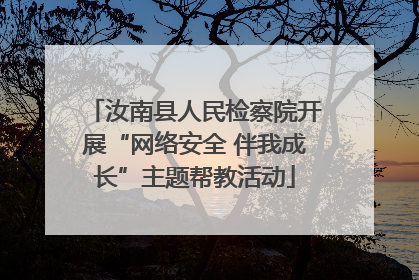汝南县人民检察院开展“网络安全 伴我成长”主题帮教活动