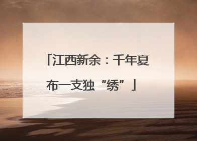 江西新余：千年夏布一支独“绣”