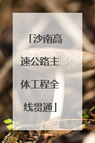 沙南高速公路主体工程全线贯通