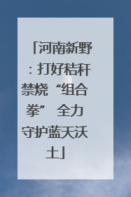 河南新野：打好秸秆禁烧“组合拳” 全力守护蓝天沃土