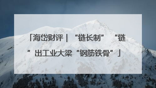 海岱财评｜“链长制” “链”出工业大梁“钢筋铁骨”