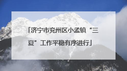 济宁市兖州区小孟镇“三夏”工作平稳有序进行