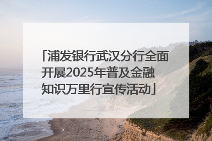 浦发银行武汉分行全面开展2025年普及金融知识万里行宣传活动
