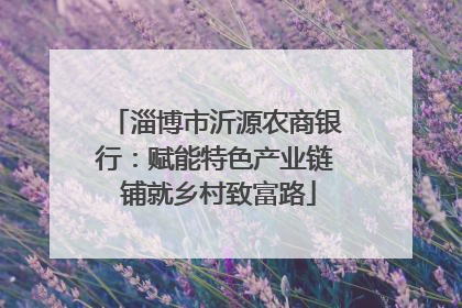 淄博市沂源农商银行：赋能特色产业链 铺就乡村致富路