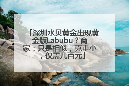 深圳水贝黄金出现黄金版Labubu？商家：只是相似，克重小，仅需几百元