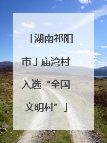 湖南祁阳市丁庙湾村入选“全国文明村”