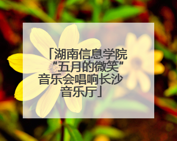 湖南信息学院“五月的微笑”音乐会唱响长沙音乐厅