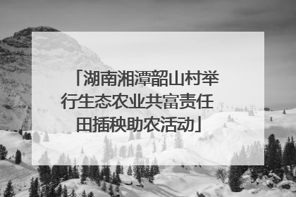 湖南湘潭韶山村举行生态农业共富责任田插秧助农活动
