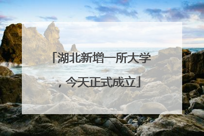 湖北新增一所大学，今天正式成立