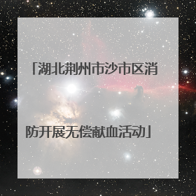 湖北荆州市沙市区消防开展无偿献血活动