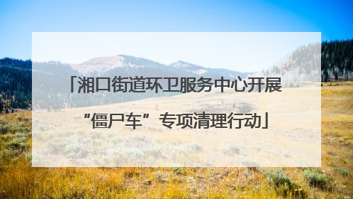 湘口街道环卫服务中心开展“僵尸车”专项清理行动