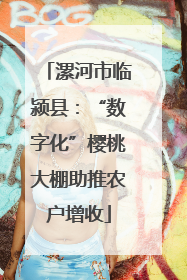 漯河市临颍县：“数字化”樱桃大棚助推农户增收