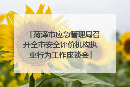 菏泽市应急管理局召开全市安全评价机构执业行为工作座谈会
