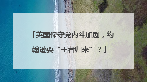 英国保守党内斗加剧，约翰逊要“王者归来”？
