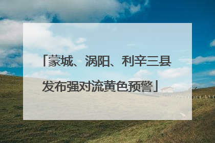 蒙城、涡阳、利辛三县发布强对流黄色预警