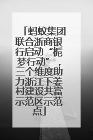 蚂蚁集团联合浙商银行启动“栀梦行动”，三个维度助力浙江下姜村建设共富示范区示范点