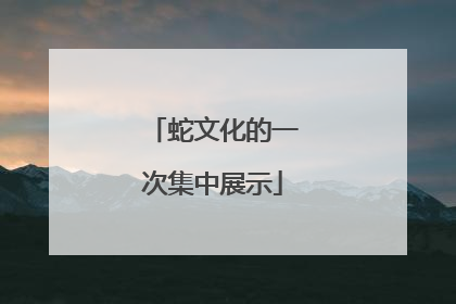 蛇文化的一次集中展示