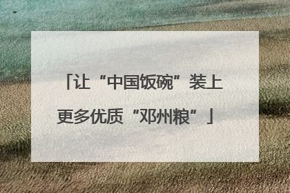 让“中国饭碗”装上更多优质“邓州粮”