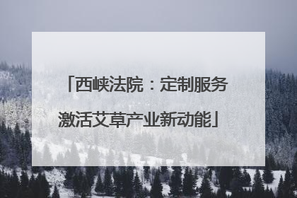 西峡法院：定制服务激活艾草产业新动能