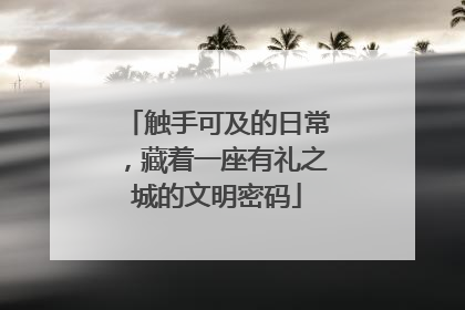 触手可及的日常，藏着一座有礼之城的文明密码