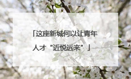 这座新城何以让青年人才“近悦远来”