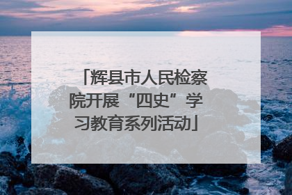 辉县市人民检察院开展“四史”学习教育系列活动