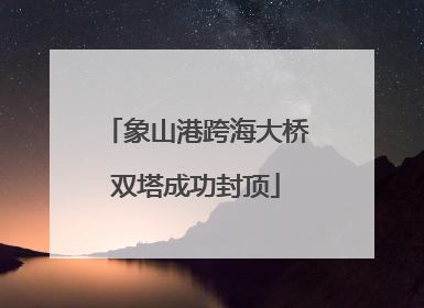 象山港跨海大桥双塔成功封顶