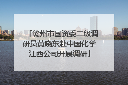 赣州市国资委二级调研员黄晓东赴中国化学江西公司开展调研