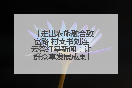 走出农旅融合致富路 村支书刘连云答红星新闻：让群众享发展成果
