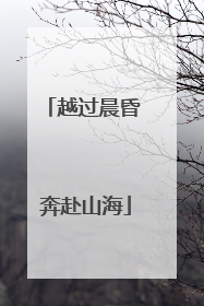 越过晨昏 奔赴山海