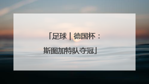 足球｜德国杯：斯图加特队夺冠