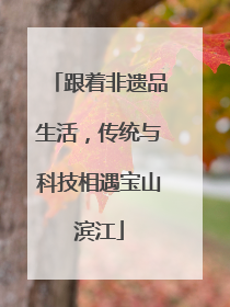 跟着非遗品生活，传统与科技相遇宝山滨江