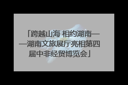 跨越山海 相约湖南——湖南文旅展厅亮相第四届中非经贸博览会
