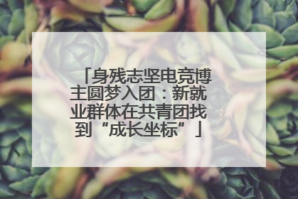 身残志坚电竞博主圆梦入团：新就业群体在共青团找到“成长坐标”