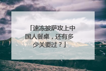 速冻披萨攻上中国人餐桌，还有多少关要过？