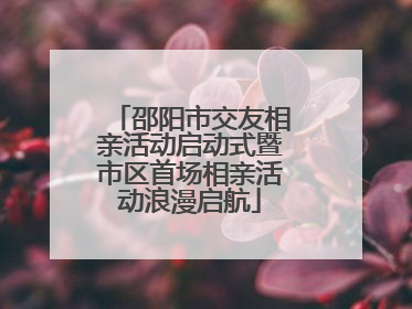 邵阳市交友相亲活动启动式暨市区首场相亲活动浪漫启航