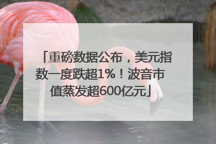重磅数据公布，美元指数一度跌超1%！波音市值蒸发超600亿元