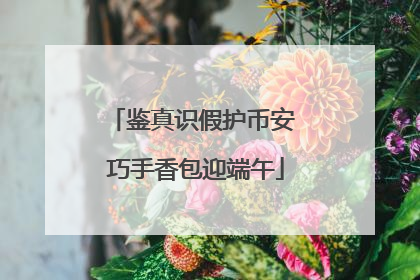 鉴真识假护币安 巧手香包迎端午