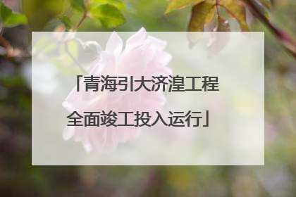 青海引大济湟工程全面竣工投入运行