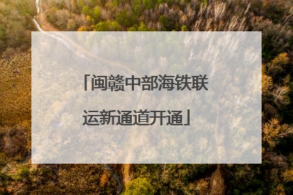 闽赣中部海铁联运新通道开通