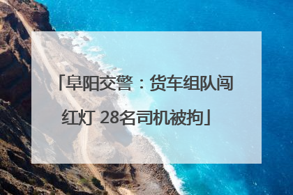 阜阳交警：货车组队闯红灯 28名司机被拘