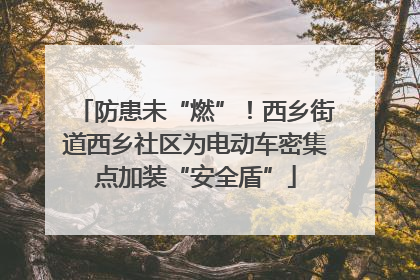 防患未“燃”！西乡街道西乡社区为电动车密集点加装“安全盾”
