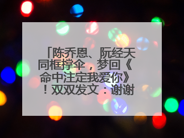 陈乔恩、阮经天同框撑伞，梦回《命中注定我爱你》！双双发文：谢谢我们都没变