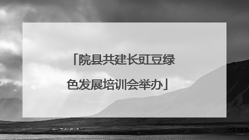 院县共建长豇豆绿色发展培训会举办
