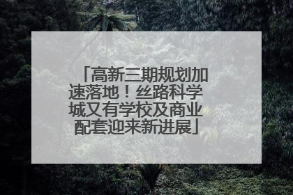 高新三期规划加速落地！丝路科学城又有学校及商业配套迎来新进展