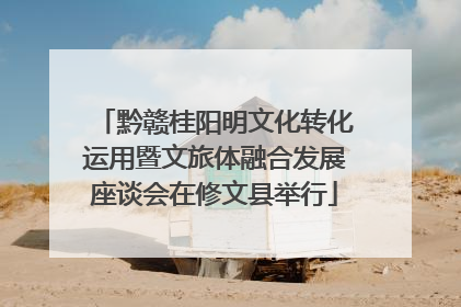 黔赣桂阳明文化转化运用暨文旅体融合发展座谈会在修文县举行