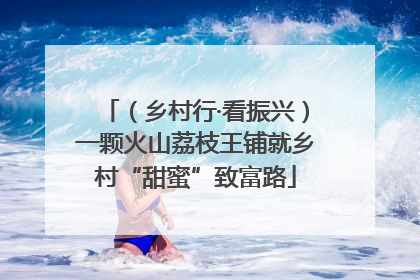 （乡村行·看振兴）一颗火山荔枝王铺就乡村“甜蜜”致富路