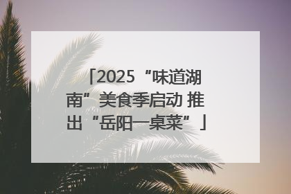 2025“味道湖南”美食季启动 推出“岳阳一桌菜”