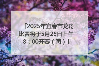2025年宜春市龙舟比赛将于5月25日上午8：00开赛（图）