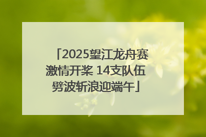2025望江龙舟赛激情开桨 14支队伍劈波斩浪迎端午